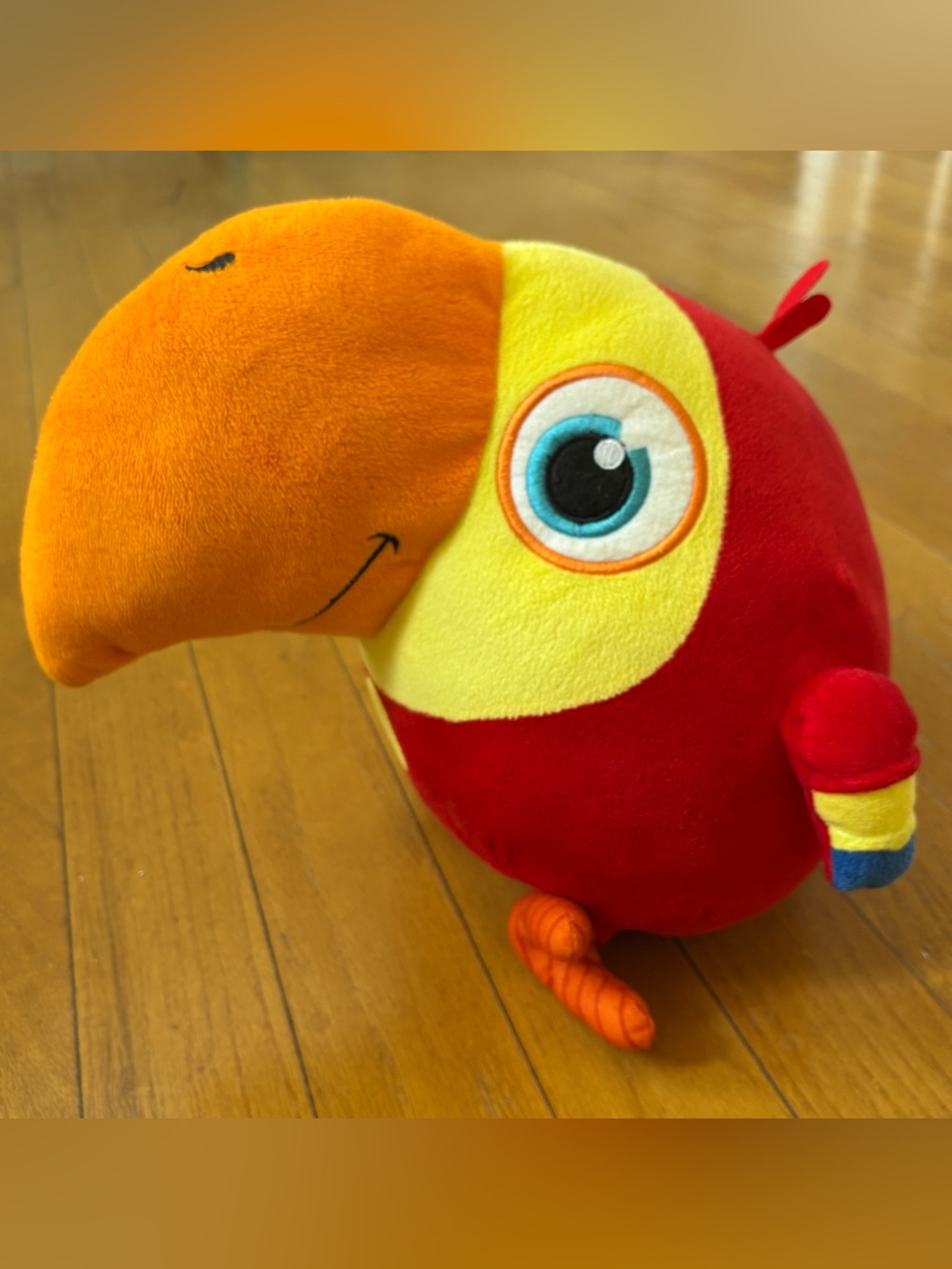 Plush Parrot Toy - Red, Orange & Yellow Plush Bird